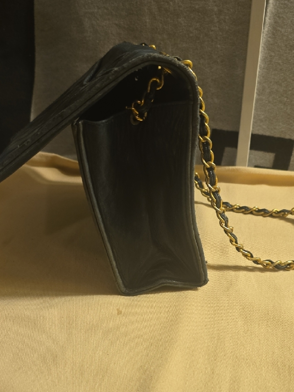 CHANEL Navy Blue Quilted Lambskin Shoulder Bag - Picture 14 of 15